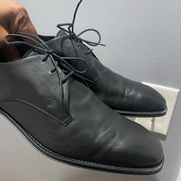 Tod’s Black Dress lace ups shoes Sz 12 - Picture 6 of 13